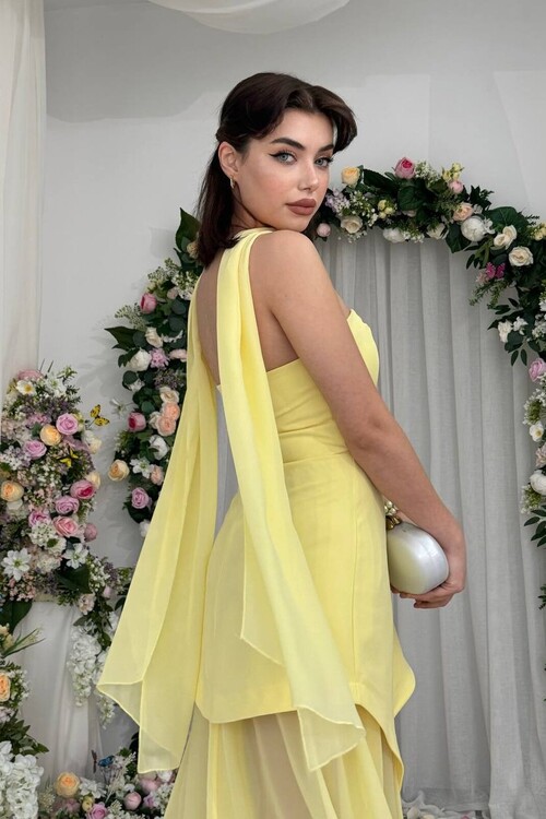 Hulos Şal Detaylı Elbise