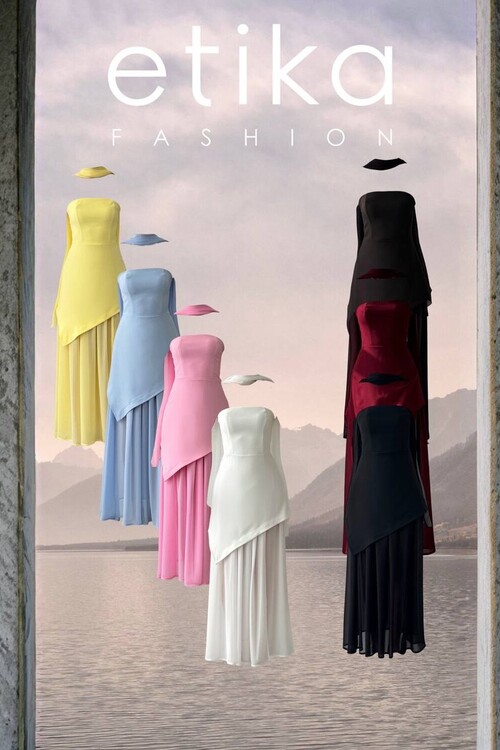 Hulos Şal Detaylı Elbise