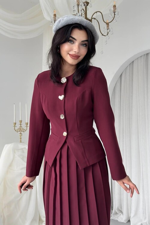 Insa Karma Düğme Detaylı Takım