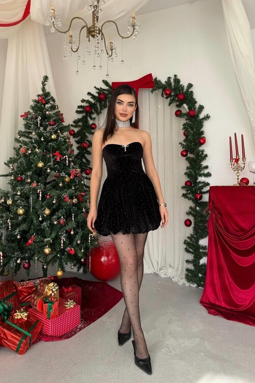 Lessi Straplez Elbise