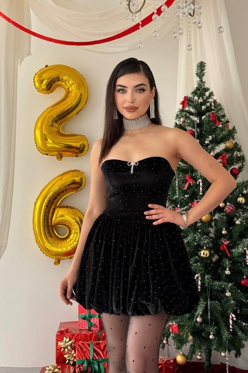 Lessi Straplez Elbise