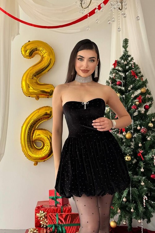 Lessi Straplez Elbise