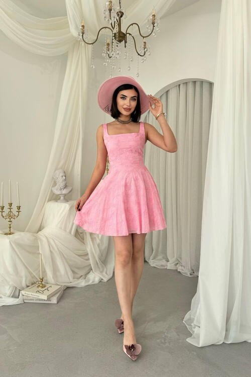 Lyro Çiçek Nakışlı Elbise