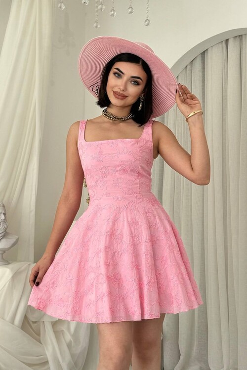 Lyro Çiçek Nakışlı Elbise