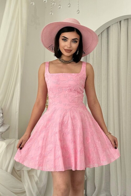 Lyro Çiçek Nakışlı Elbise