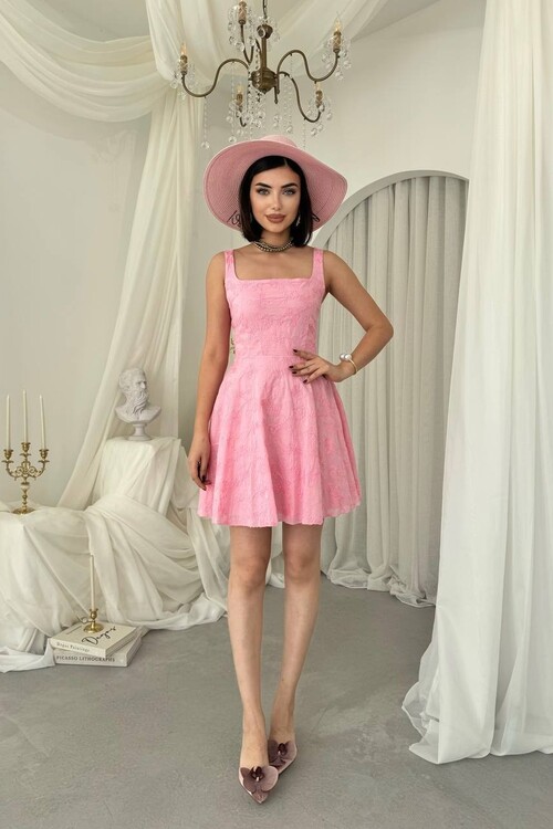 Lyro Çiçek Nakışlı Elbise