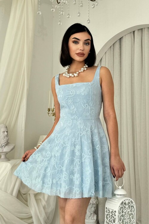 Lyro Çiçek Nakışlı Elbise