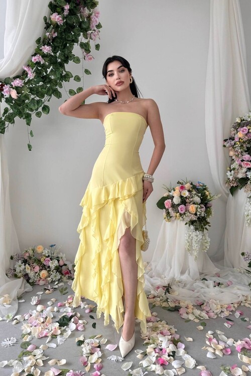 Madel Straplez Elbise