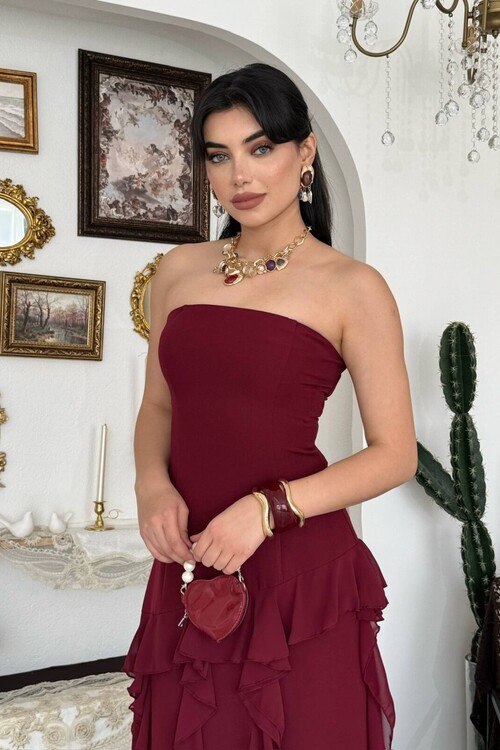 Madel Straplez Elbise