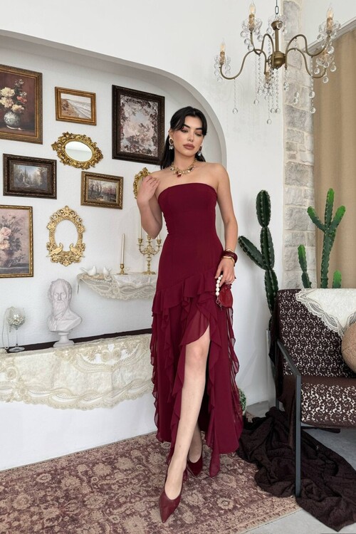 Madel Straplez Elbise