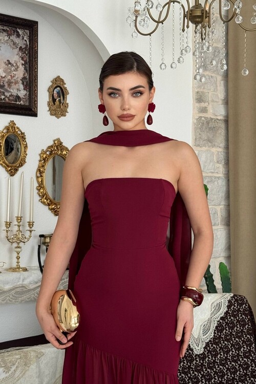 Manen Shawl Detail Dress