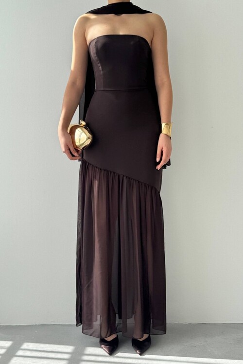 Manen Şal Detaylı Elbise