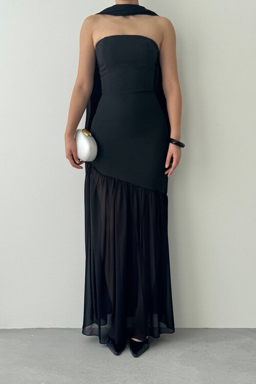 Manen Şal Detaylı Elbise