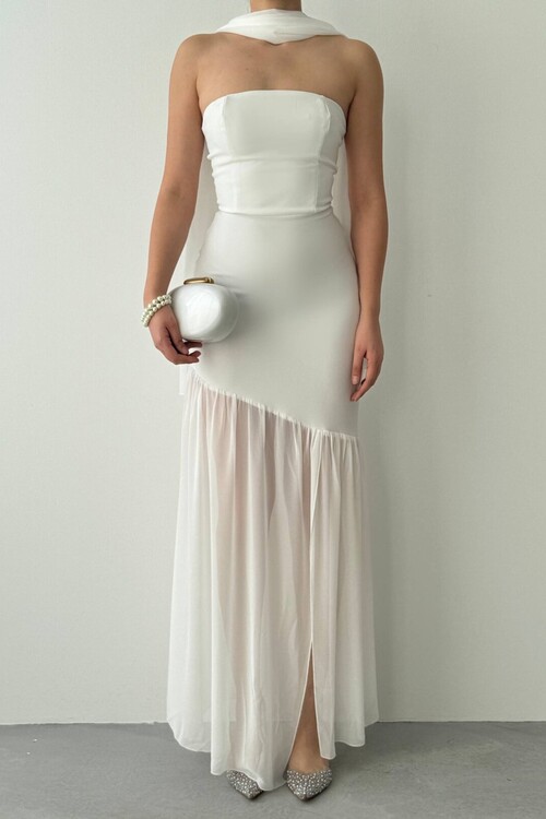 Manen Shawl Detail Dress