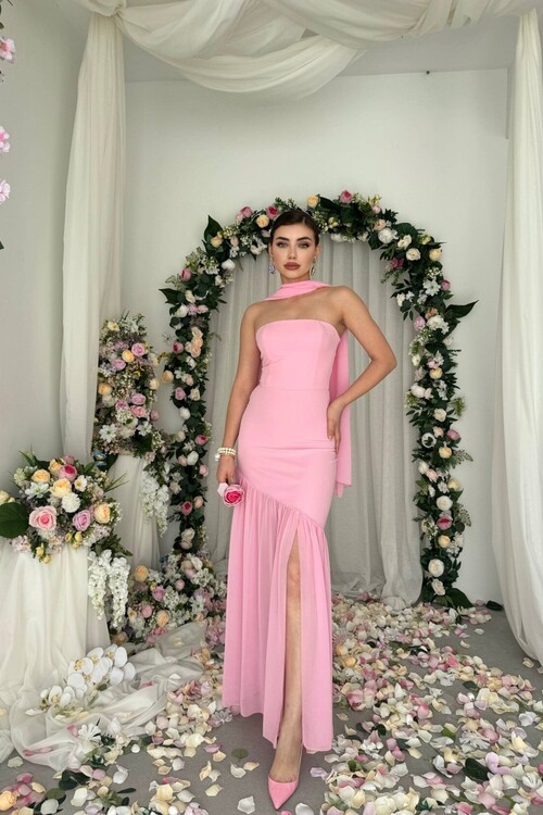 Manen Shawl Detail Dress