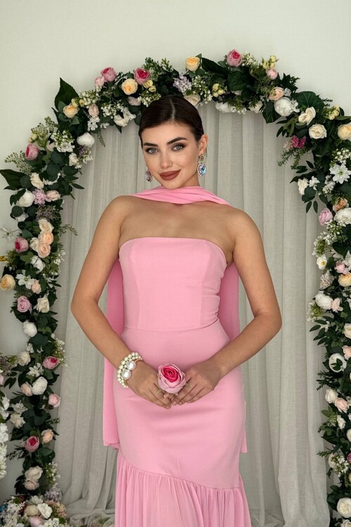 Manen Shawl Detail Dress