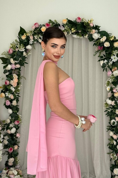 Manen Shawl Detail Dress