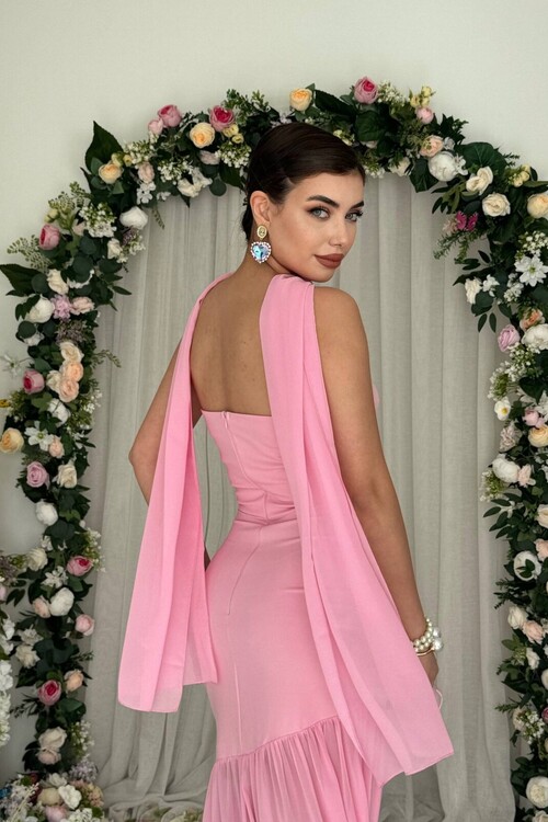 Manen Shawl Detail Dress