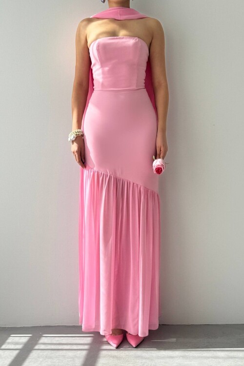 Manen Shawl Detail Dress