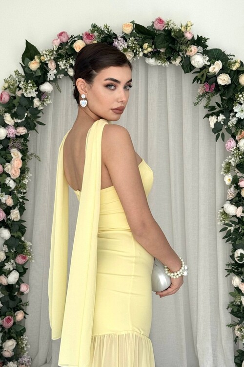 Manen Shawl Detail Dress