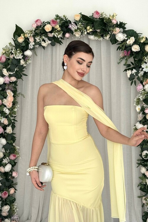 Manen Shawl Detail Dress