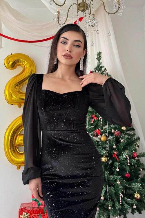 Meda Balon Kol Elbise