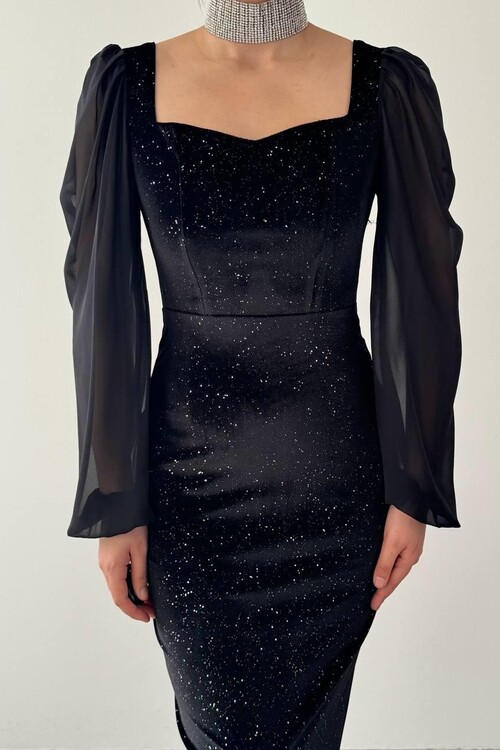 Meda Balon Kol Elbise