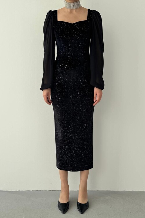 Meda Balon Kol Elbise