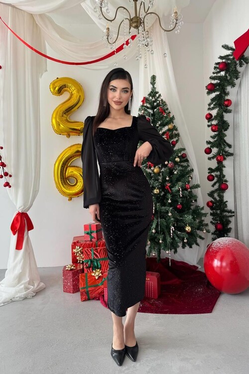 Meda Balon Kol Elbise