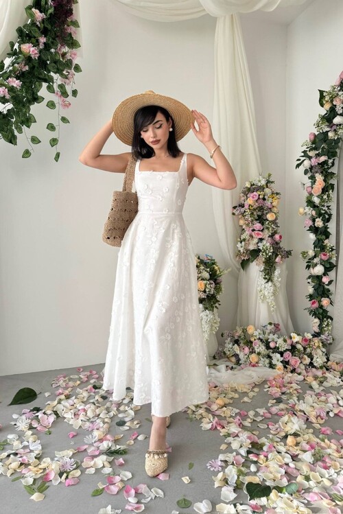 Myra Çiçek Detaylı Elbise