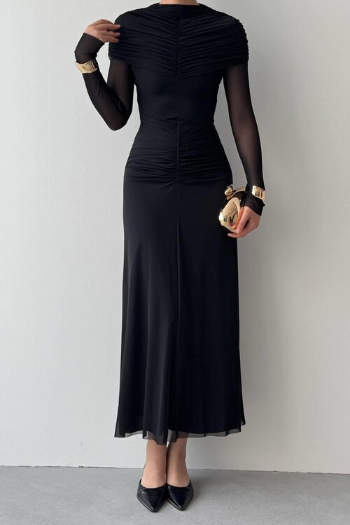 Novia Büzgülü Elbise