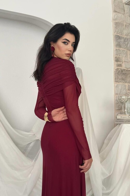 Novia Büzgülü Elbise