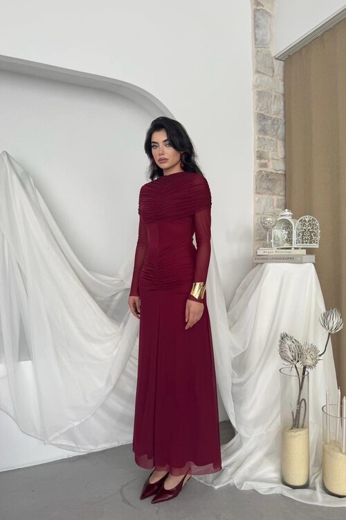 Novia Büzgülü Elbise