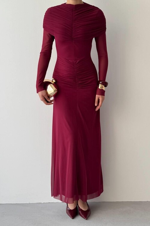 Novia Büzgülü Elbise