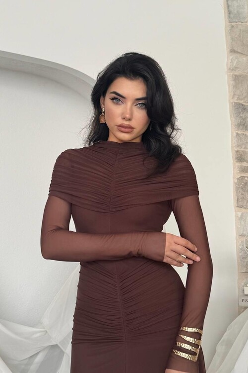 Novia Büzgülü Elbise