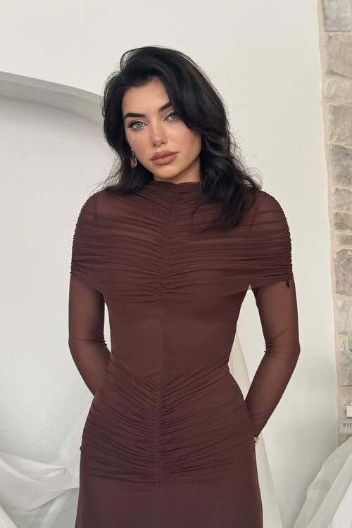 Novia Büzgülü Elbise