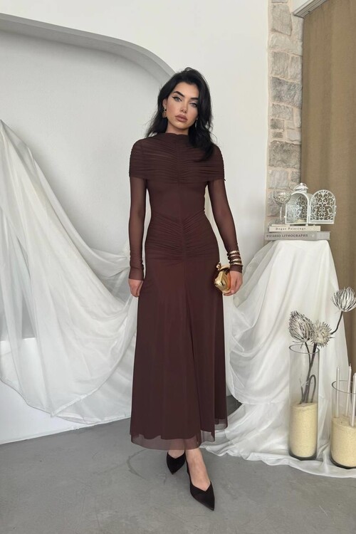 Novia Büzgülü Elbise