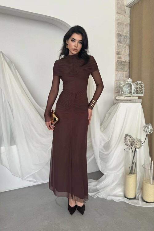 Novia Büzgülü Elbise