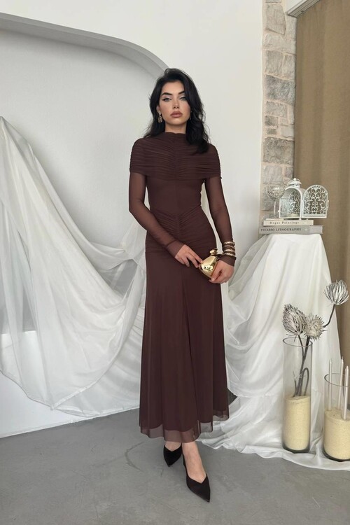 Novia Büzgülü Elbise