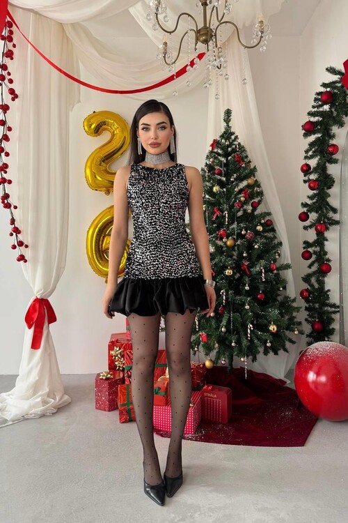 Nuvıa Pul Payet Elbise