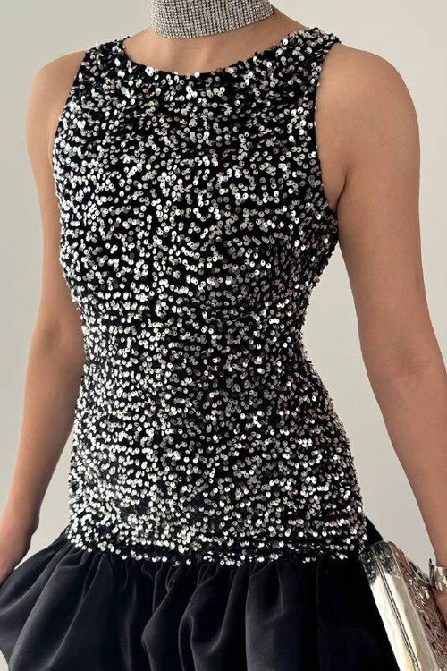 Nuvıa Pul Payet Elbise