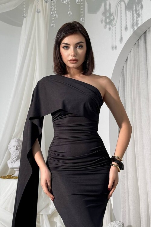 Oldes Şal Detaylı Elbise