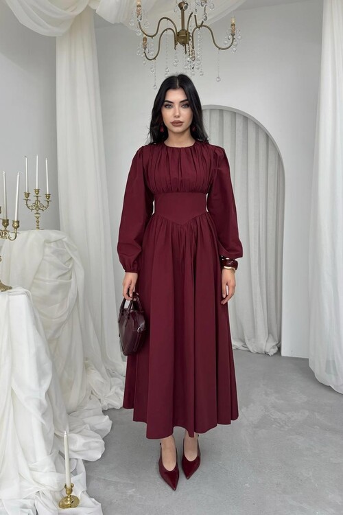 Overa Korsaj Detaylı Elbise