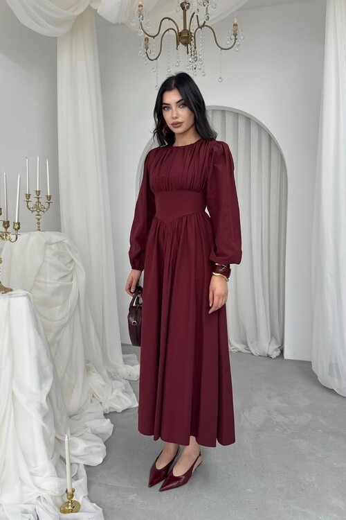 Overa Korsaj Detaylı Elbise