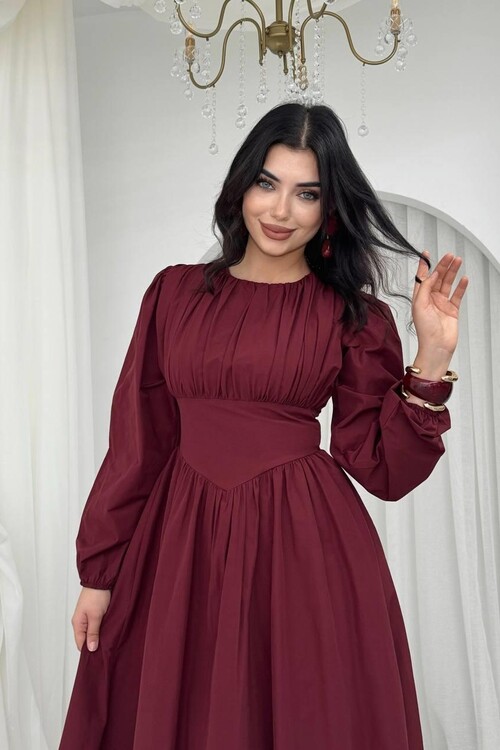 Overa Korsaj Detaylı Elbise