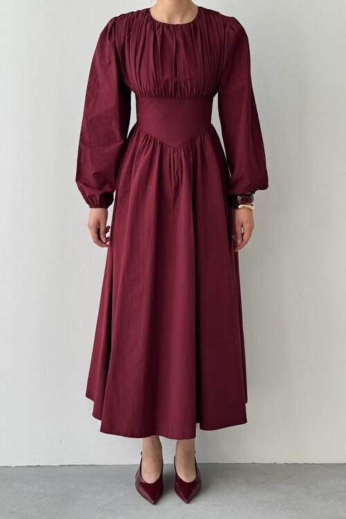 Overa Korsaj Detaylı Elbise