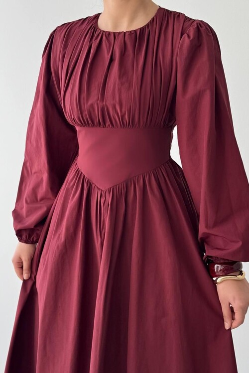 Overa Korsaj Detaylı Elbise