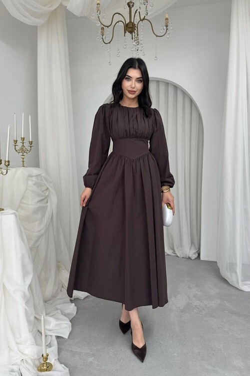 Overa Korsaj Detaylı Elbise