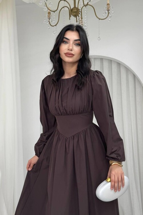 Overa Korsaj Detaylı Elbise