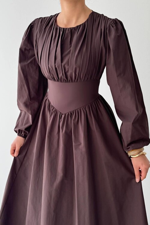 Overa Korsaj Detaylı Elbise